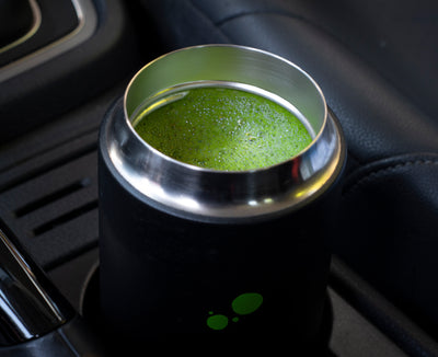 matcha thermal tumbler with matcha