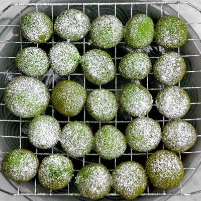 Russian Tea Cookies with Matcha
